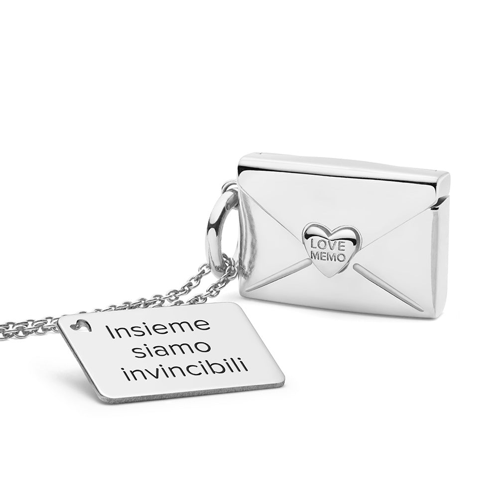 Love Memo Collana + Targhetta