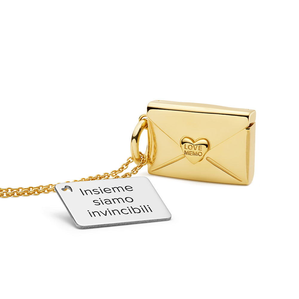 Love Memo Collana + Targhetta