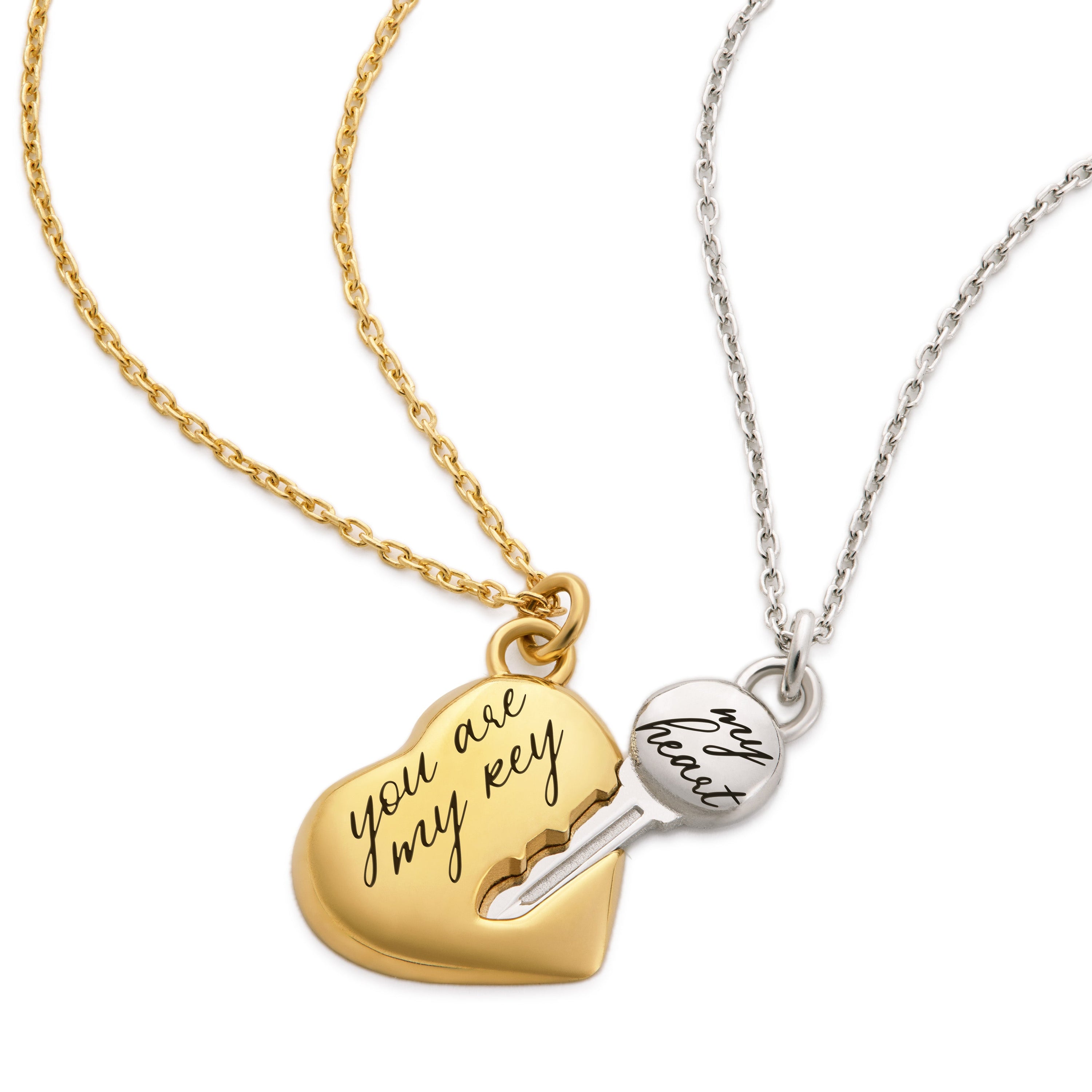 Collana doppia Cuore & Chiave