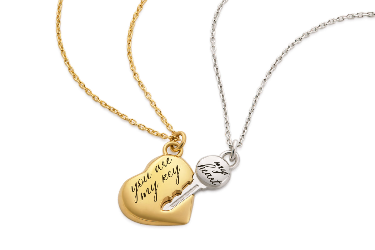 Collana doppia Cuore & Chiave